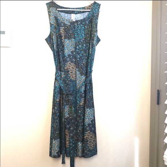 Perceptions Sleeveless Floral Puff Print Plus Size 2X - Picture 1 of 5